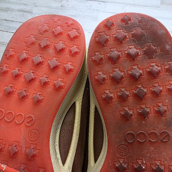 ECCO Mens 9.5 43 Yak Leather Comfort Sneaker Golf Shoes Softspikes - Picture 4 of 7